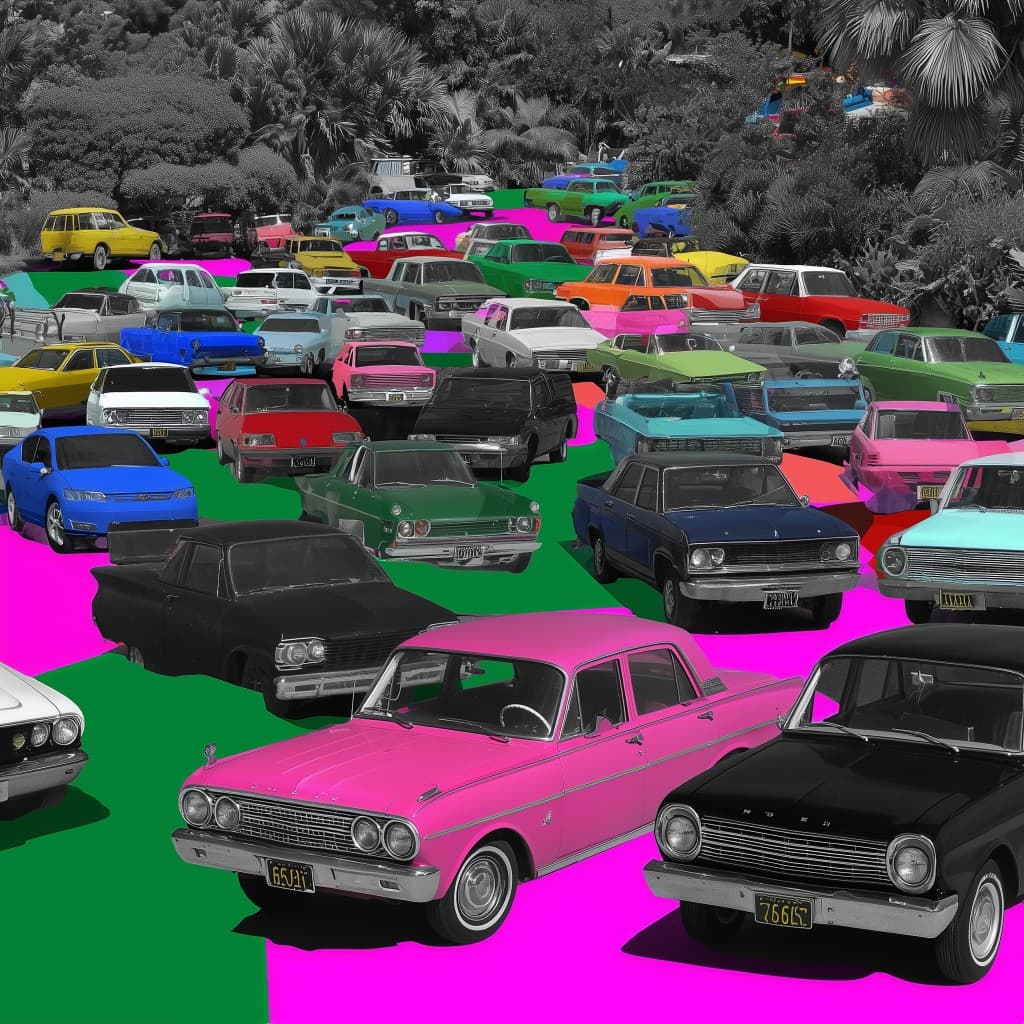 Vintage car colour study